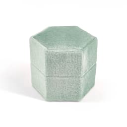 Hexagon Velvet Jewelry Box with Detachable Lid 3 Compartment Ring Box for Wedding Ceremony Engagement Ring Display Box