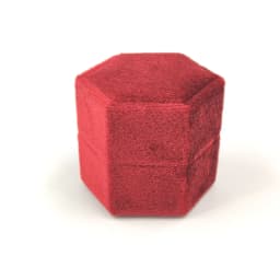 Hexagon Velvet Jewelry Box with Detachable Lid 3 Compartment Ring Box for Wedding Ceremony Engagement Ring Display Box