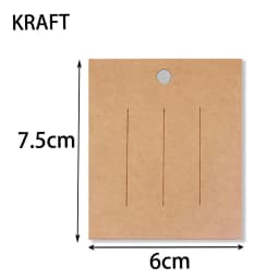 50pcs 7*10cm Barrettes Hairpins Packing Cards Kraft Paper Card For Hair Accessories Display Card Hair Clip Packaging Price Tags