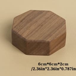 Wood Jewelry Display Stand Walnut Figure Doll Organizer, Handmade Mini Beech Figurines Blind Box Base Cosmetics Ring Holder