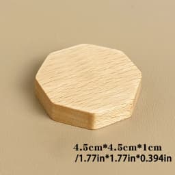 Wood Jewelry Display Stand Walnut Figure Doll Organizer, Handmade Mini Beech Figurines Blind Box Base Cosmetics Ring Holder