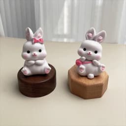 Wood Jewelry Display Stand Walnut Figure Doll Organizer, Handmade Mini Beech Figurines Blind Box Base Cosmetics Ring Holder