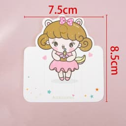 50pcs Hair Ties Hair Bands Hair Clips Display Cards Cute Girl Cartoon Children's Hair Accessories Cards Jewelry Packaging Card