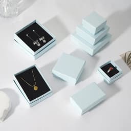 10Pcs Jewelry Paper Box 5x5cm 5x8cm 7x9cm 9x9cm Case Studs Rings Earrings Necklace Bracelet Bangle Pendant Brooch Gift Organizer