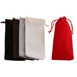 5/10pcs 8x17cm 8x22cm Velvet Jewelry Bags Perfume bottle Necklace Packaging Drawstring Pouches Christmas Mini Small Gift Bags