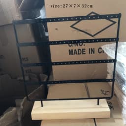 Jewellery Display Rack White/Black Metal Wooden 24/36/44/66/88/110/144 holes Stand for Earrings Jewelry Stud Earrings Holder