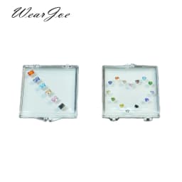 Transparent Gems Storage Box Gemstone Adsorption Display Stand Holder Loose Diamond Container Pendant Coin Suspended Organizer