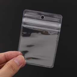 20pcs Transparent PVC Self-Sealing Bags with Hole Thickened Zipper Clear Plastic Storage Bags for Small Jewelry And Food Packagi