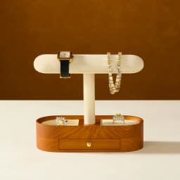 Luxury Wooden Multifunctional Jewelry Organizer with Watch Display Stand Classified Storage for Exquisite Jewelry & Watch Holder