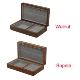 Travel Retro Wooden Jewelry Box Packing Wedding Ring Necklace Bracelet Organizer Women Men Display Box Gift for Couple