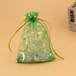 50pcs Gauze Bag Star-Moon Black Bags 9*12cm Special Design Organza Package Bronzed Wedding Gift Candy Jewelry Package