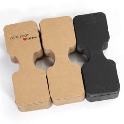 50pcs 9x3.5cm Kraft Paper Packing for Necklace Bracelets Jewelry Display Cards Handmade Jewelry Hairband Price Tags Card Holder