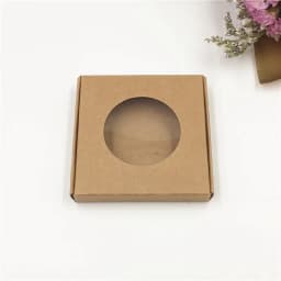 50Sets Kraft Paper Handmade Jewelry Set Packing Displays Boxes Brown Necklace And Earring Gift Boxes 6x6x1cm 6x6x1.5cm