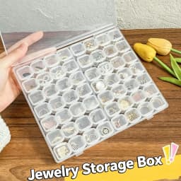 Portable Transparent Jewelry Box Earring Necklace Earring Tray Storage Box Small Earrings Anti-Oxidation Box