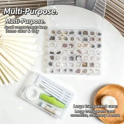 Portable Transparent Jewelry Box Earring Necklace Earring Tray Storage Box Small Earrings Anti-Oxidation Box