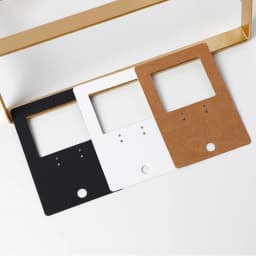 50Pcs 6x9cm Hangable Earrings Jewelry Display Kraft Card With Or Without Bags Wholesale Packaging Half Frame Personalized Design