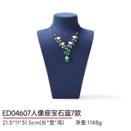 Jewelry Display Stand Necklace Holder Mannequin Bust for Boutique Window Showcase Blue Pendant Showing Rack