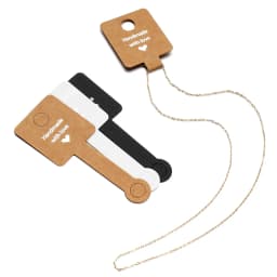 50pcs 4x10cm Adhesive Kraft Paper Cards Hanging Folding Card for DIY Jewelry Display Tags Necklace Bracelet Packaging Supplies
