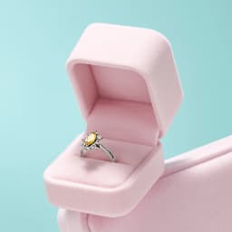 WoodTen Velvet Ring Box Earring Pink Jewelry Box Necklace Bracelet Storage Case Jewelry Organizer Jewelry Gift Box for Wedding