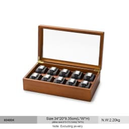 Oirlv Wood Jewelry Organizer Box 6/10 Grids Solid Watch Holder Storage Case Watch Display Box For Wooden Watch Box Watch storage