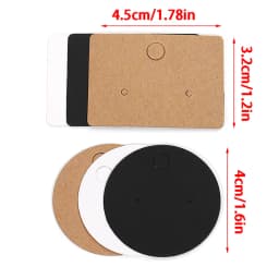 50/100Pcs/ lot Cardboard Earring Display Cards Blank Kraft Paper Jewelry Hanging Tags for Earring Ear Studs Selling Packaging