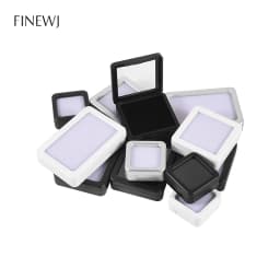 Transparent Glass Top Lid Gem Jar Box Jewelry Gem Display Storage Show Case Tool Pendant Loose Diamond Gemstone Holder Container