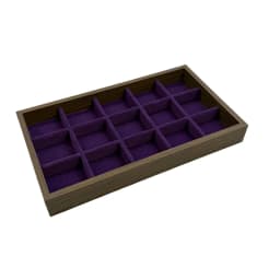 1 Pc, Walnut Wood Pattern Jewelry Box, Jewelry Tray, Suitable for Storing Necklaces, Rings, Earrings, and Ear Studs Color: Violet