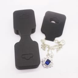 100 pcs 9x3.5cm Latest Printed Jewelry Necklace Bracelet Hang Tag Kraft Paper Folding Necklace Earring Set Packaging Card