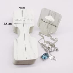 100 pcs 9x3.5cm Latest Printed Jewelry Necklace Bracelet Hang Tag Kraft Paper Folding Necklace Earring Set Packaging Card