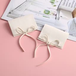 5pcs Jewellery Bag Microfiber Jewelry Pouch with Ribbon Envelope Gift Packaging Bag for Ring Earrings Necklace Bracelet Pendant