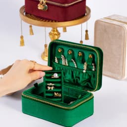 Flannelette Jewelry Box Jewelry Storage Box Double-layer High-grade Necklace Holder Organizador De Joyas