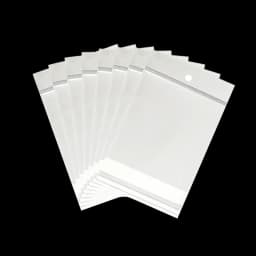50pcs 6.4x4cm Jewelry Cards with Stainless Steel White Paper Retail Chain Earring Display Bag for Selling Stand Storage Material