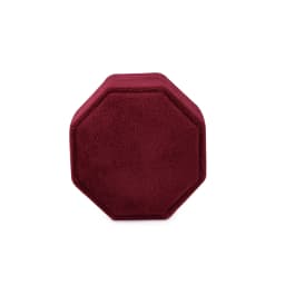 TAIMY Mini Velvet Octagon Custom Logo Jewelry Box Muti Color Three Slots Double Ring Box Wedding Marry Gifts Ring Case
