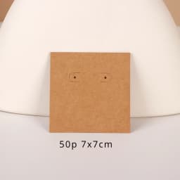 33 Types 50Pcs Square Kraft Cardboards Jewelry Display Card for Earring Label Holder Stand Small Business Packaging Wholesale