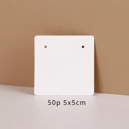 33 Types 50Pcs Square Kraft Cardboards Jewelry Display Card for Earring Label Holder Stand Small Business Packaging Wholesale