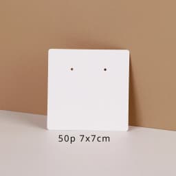 33 Types 50Pcs Square Kraft Cardboards Jewelry Display Card for Earring Label Holder Stand Small Business Packaging Wholesale