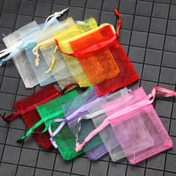 Wholesale 7x9/9x12/10x15/13x18CM Organza Bags Drawable Bags Display Jewelry Packaging Candy Wedding Party Birthday Gift Pouches