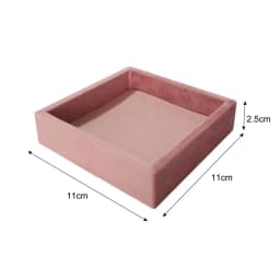 Soft Velvet Jewelry Storage Tray Earring Brooch Cufflinks Organizer Case Ring Pendant Small Item Holder 11*11cm