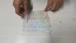 50pcs/lot Transparent Laser Fragment Self-adhesive Bag Plastic Pouch for Jewelry Retail Display Packaging Flash Holographic Bag