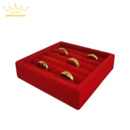 11*11Cm Velvet Ring Tray Jewelry Display Storage Earrings Rings Packaging Case High Quality Velvet Organizer