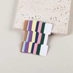 100/200pc Square Price Tag for Jewelry Stand 8 Color Display Card Earring Necklace Bracelet Blank Self Adhesive Label Packaging