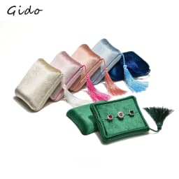Velvet Tassel Jewelry Ring Earrings Portable Necklace Box Velvet Display Box Jewelry Storage Packaging