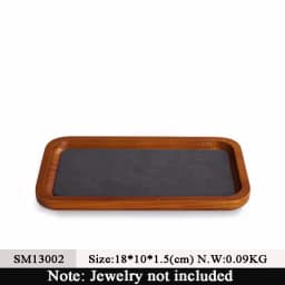 Oirlv Solid Wood Jewelry Tray for Necklace Bracelet Watch and Ring Storage Jewelry Display Case; Perfect for the Entryway Gift