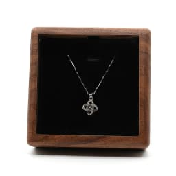 Solid Wood Black Walnut Necklace Box Jewelry Jewelry Packaging Gift Box Earring Brooch Locket Case