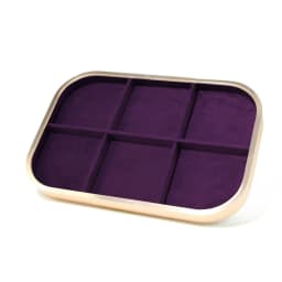 Noble Velvet Cloth Jewelry Display Stand Deep Purple Necklace Ring Jewelry Counter High End Display Props Storage Of Jewelry