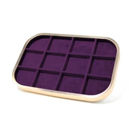Noble Velvet Cloth Jewelry Display Stand Deep Purple Necklace Ring Jewelry Counter High End Display Props Storage Of Jewelry