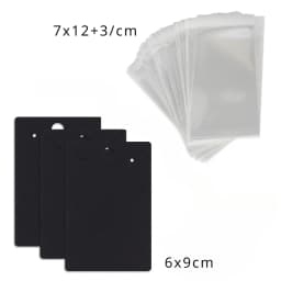 50Pcs 6x9cm Hangable Necklace Earrings Jewelry Display Paper Card With Or Without Bags Wholesale Packaging Personalized Service