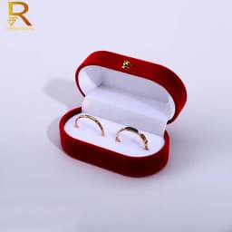 Velvet Trinket Box Ring Box Jewelry Organizer Double Rings BoxJewelry Box Wedding Gift Box Joyeros Organizador De Joyas