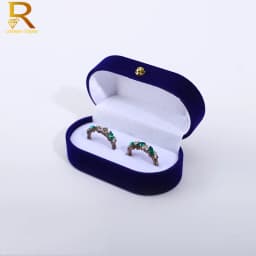 Velvet Trinket Box Ring Box Jewelry Organizer Double Rings BoxJewelry Box Wedding Gift Box Joyeros Organizador De Joyas