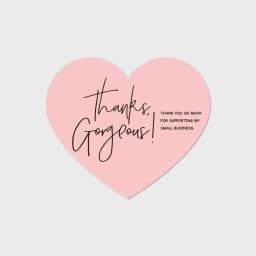Pink Thank You For Supporting My Small Business Heart Shaped Greeting Cards Label Tag Gift Box Decoration Packaging Supplies